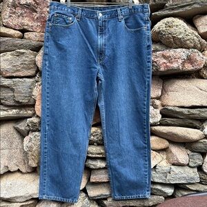 Levi’s Blue Denim Relaxed Fit Jeans Classic Style Zip front